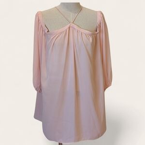 NWT 1State Solid Halter Blouse in Pink Taffeta BOHO Fairycore Balletcore